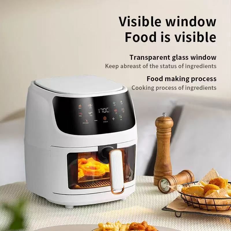 8L Air Fryer Digital Air Fryer Large Capacity Air Fryer Healthy Cooking - Black - Size 01
