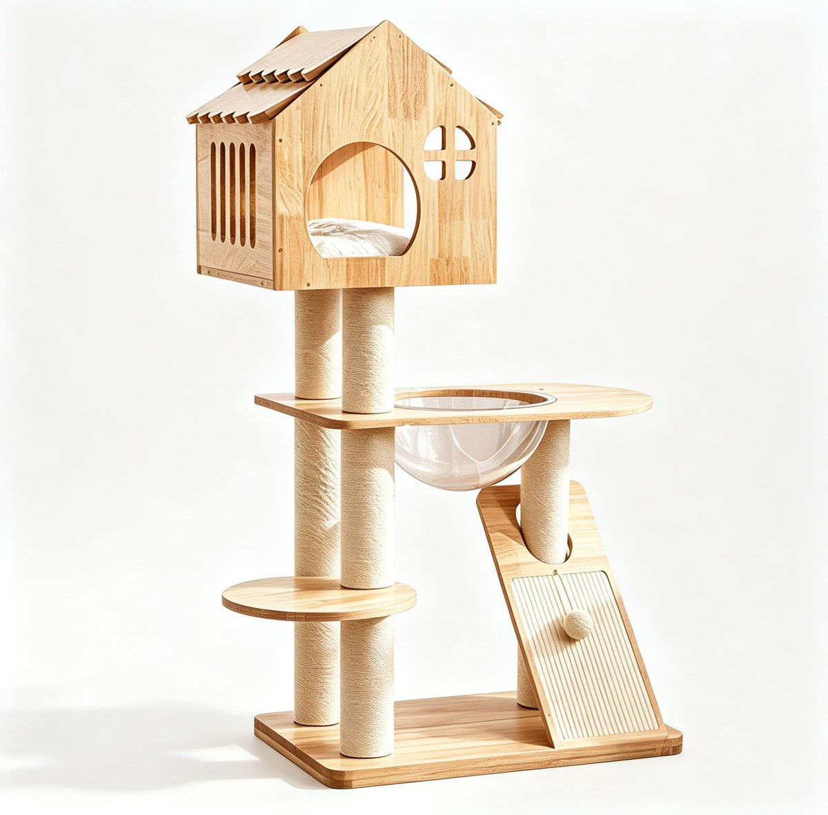 Natural Solid Wood Eco Cat Tree