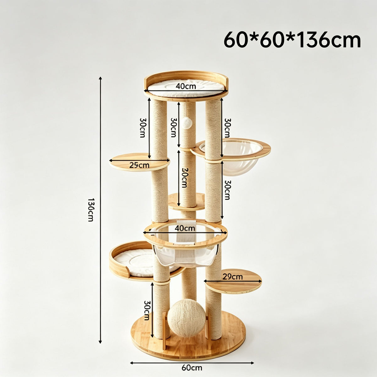 Acrylic Space Capsule Cat Tree