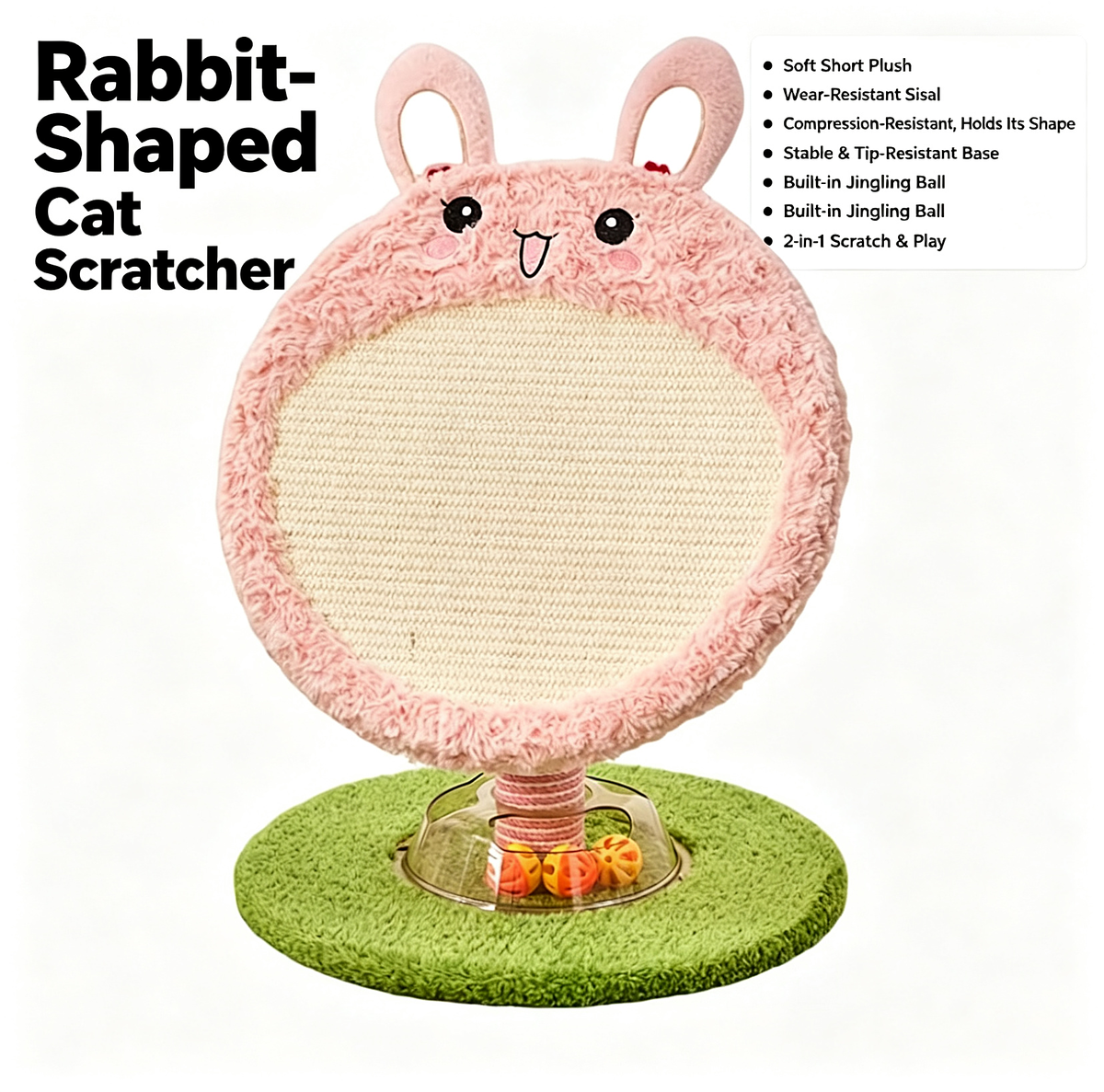 Rabbit Shaped Cat Scratcher Board