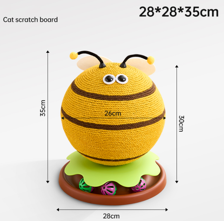 Little Bee Sisal Ball Cat Scratching Toy
