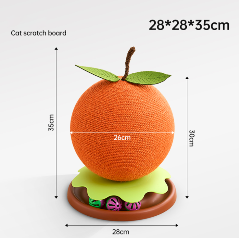 Orange Shaped Sisal Ball Cat Scratching Toy
