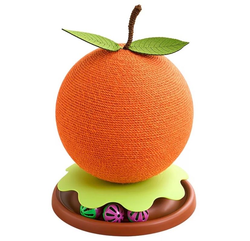 Orange Shaped Sisal Ball Cat Scratching Toy