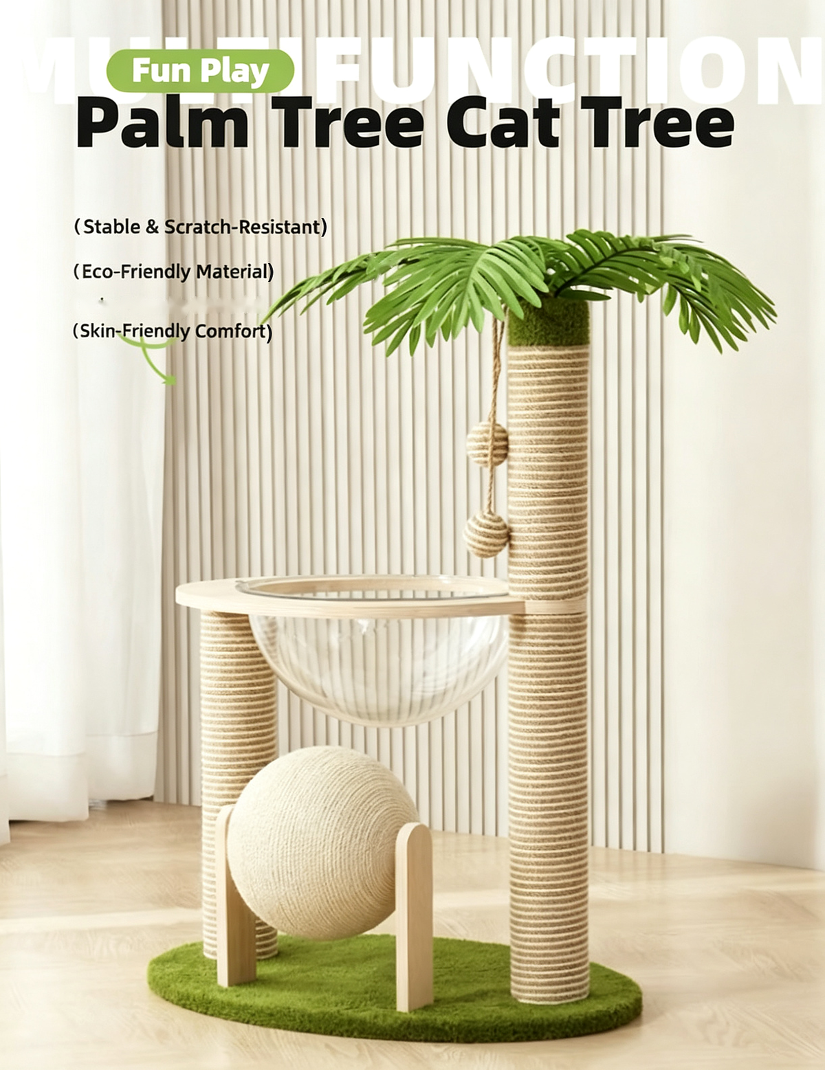 Coconut Tree Space Capsule Cat Tree