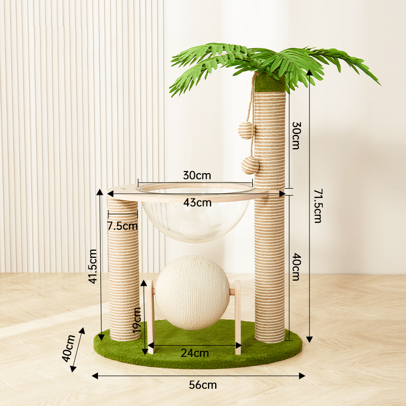 Coconut Tree Space Capsule Cat Tree