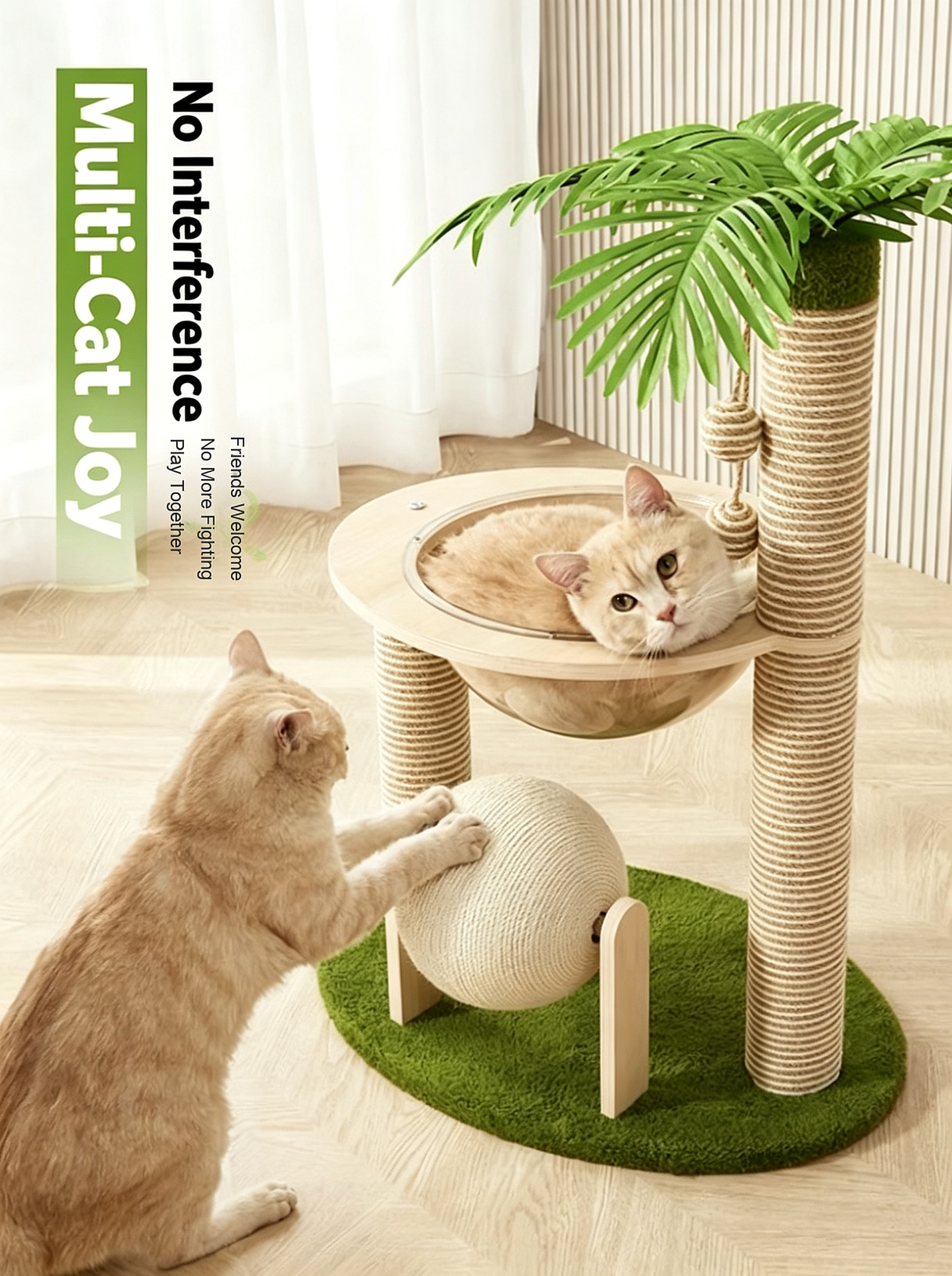 Coconut Tree Space Capsule Cat Tree