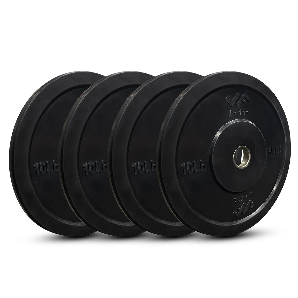 JFIT Black Olympic Bumper Plate 10LB 25LB 35LB 45LB — 10LB/4.5KG