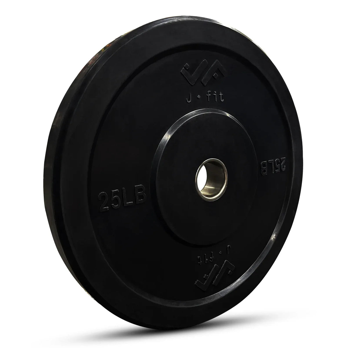 JFIT Black Olympic Bumper Plate 10LB 25LB 35LB 45LB — 25LB/11KG