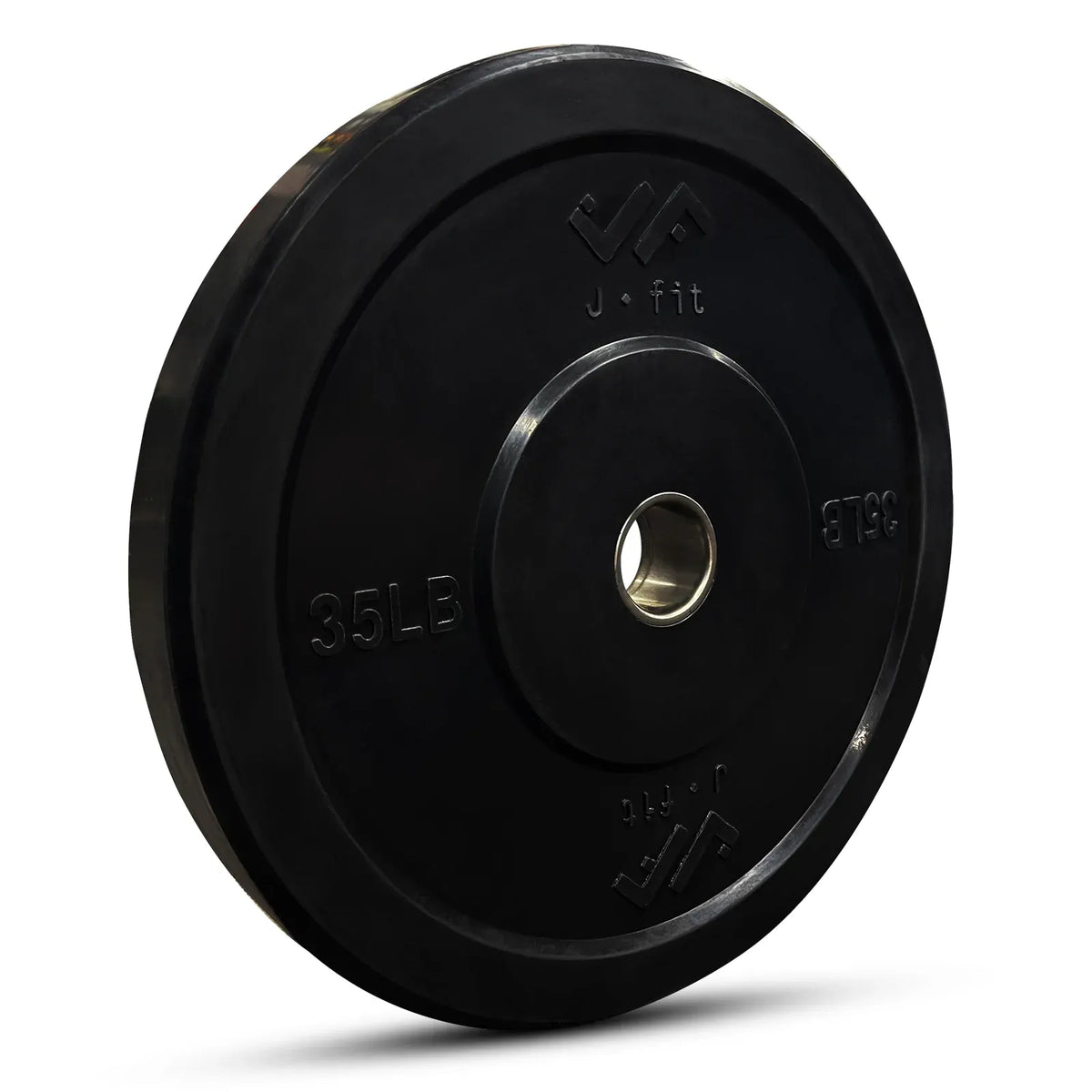 JFIT Black Olympic Bumper Plate 10LB 25LB 35LB 45LB — 25LB/11KG