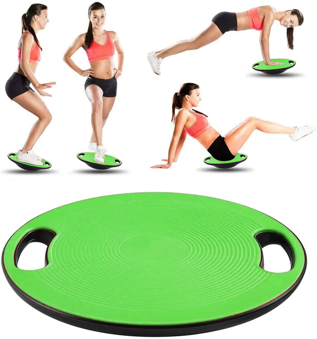 Plastic Portable Wobble Balance Board — Green