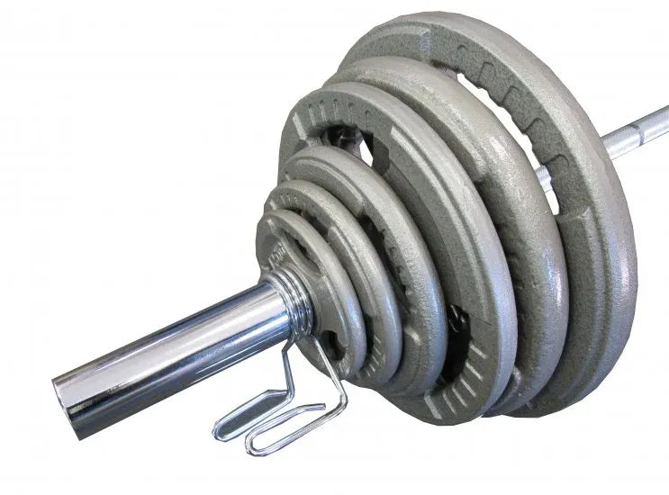 145kg Olympic Hammertone Cast Iron Barbell Weights Set
