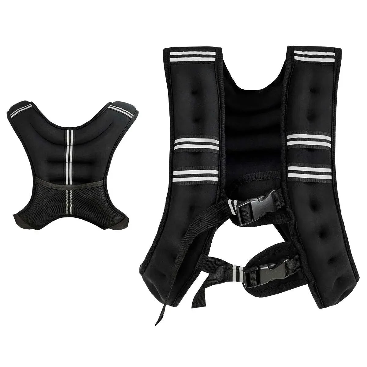 Weighted Vest With Mesh Pocket & Adjustable Buckle — 8kg / Black