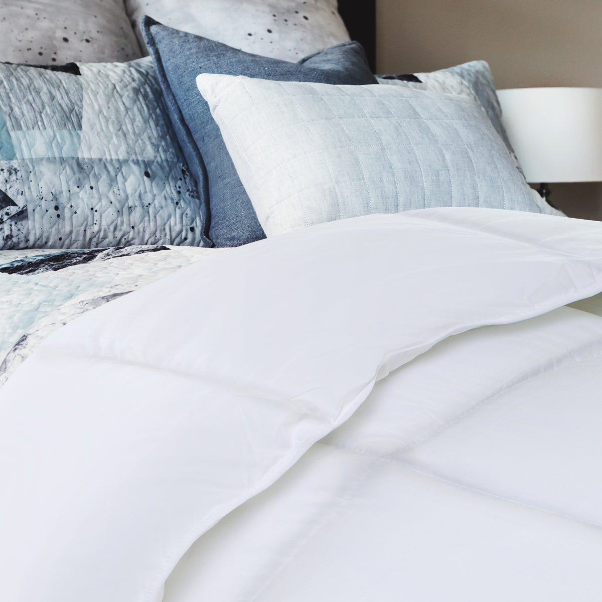 Royal Comfort 800GSM Silk Blend Quilt Duvet Ultra Warm Winter Weight  - King - White