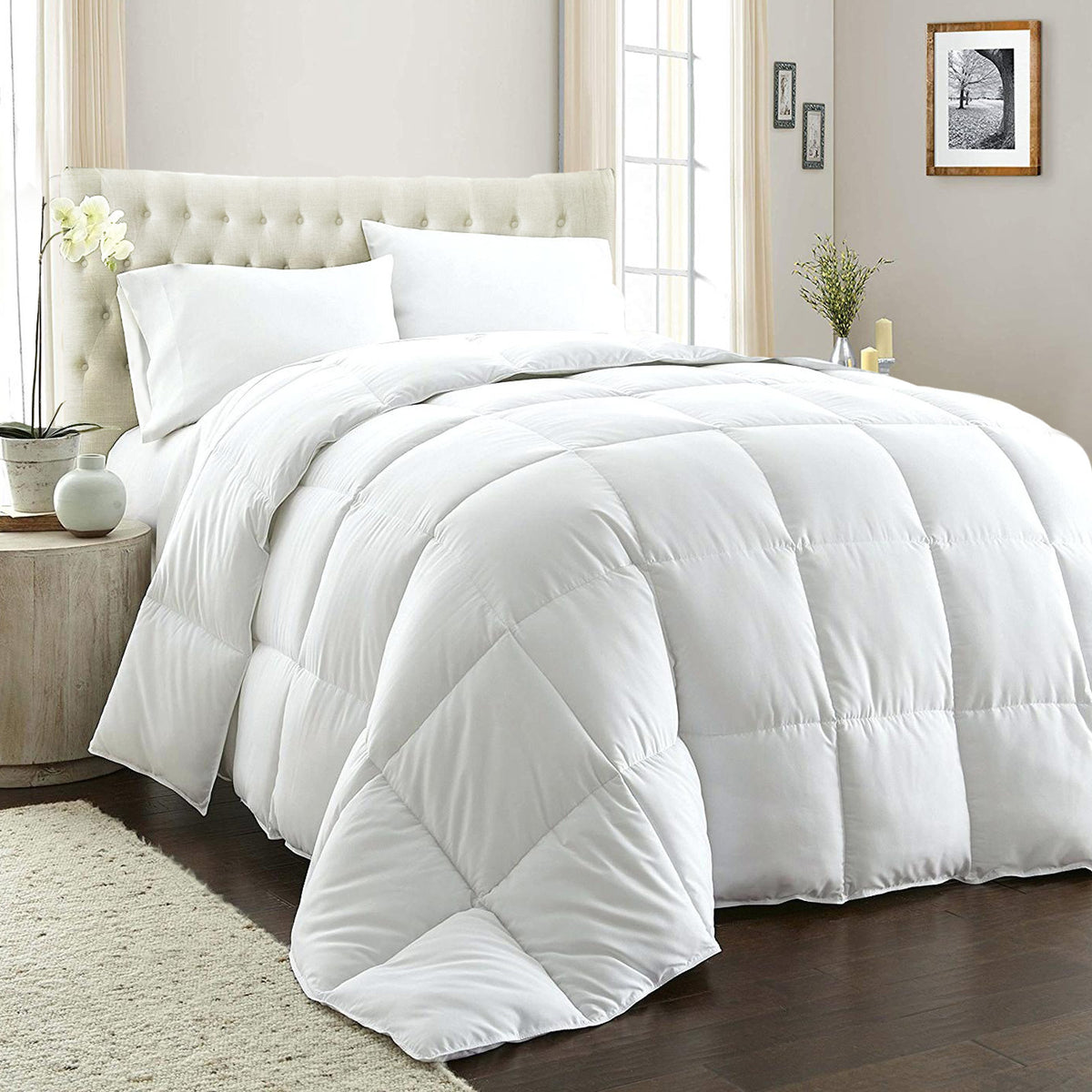 Royal Comfort 800GSM Quilt Down Alternative  Duvet Cotton Cover Hotel Grade - King - White
