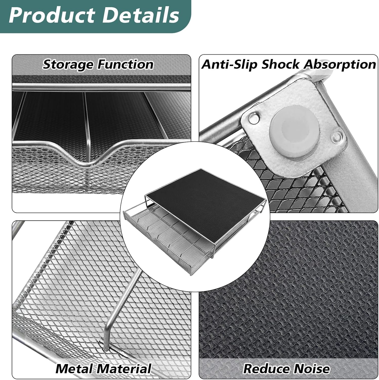 CARLA HOME K-Cup Coffee Pod Drawer for 36 Coffee Pods Storage for Home Kitchen Counter Organizer