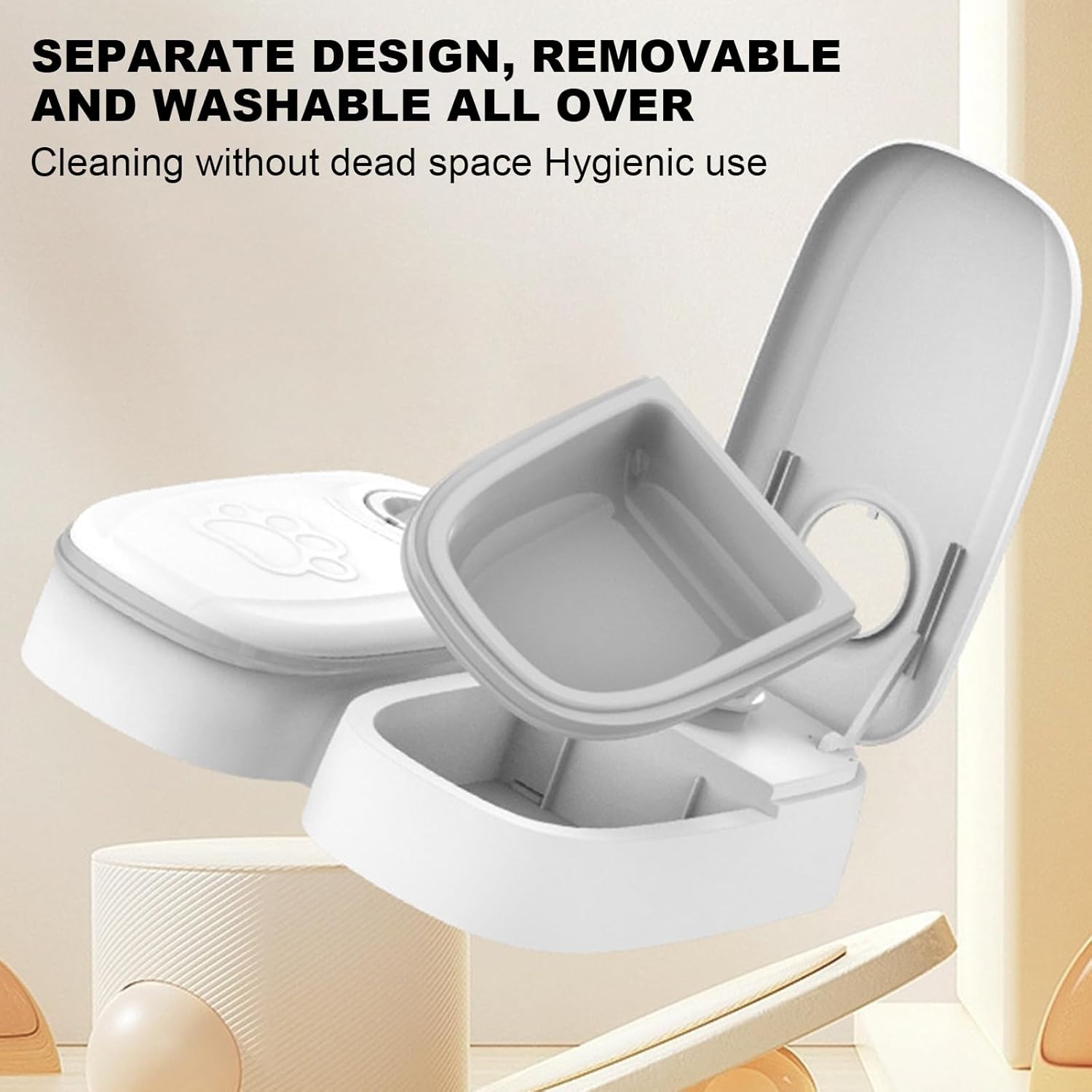 CARLA HOME 2 Meal Automatic Pet Feeder with Timer for Cat & Dog Wet & Dry Food (Dual Bowl 700ML)