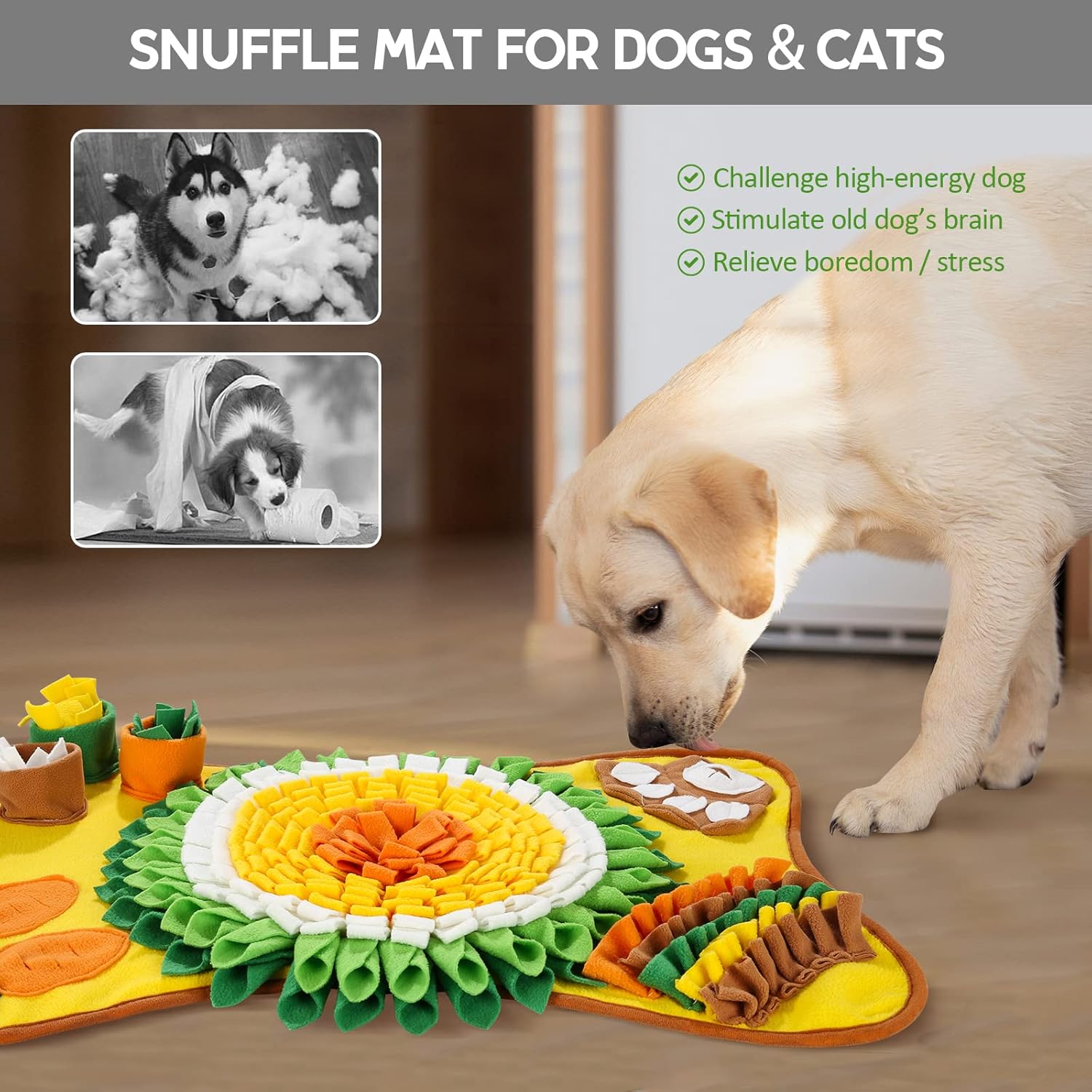 CARLA HOME Snuffle Interactive Feeding Mat Toy for Dogs & Pets