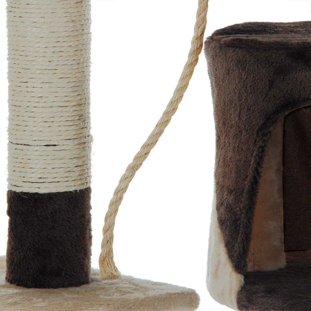 CARLA HOME 140cm Cat Tree for Indoor Cats with Plush Perch, Sisal Scratching Posts & Condo for Kittens & Adult Cats (Beige)