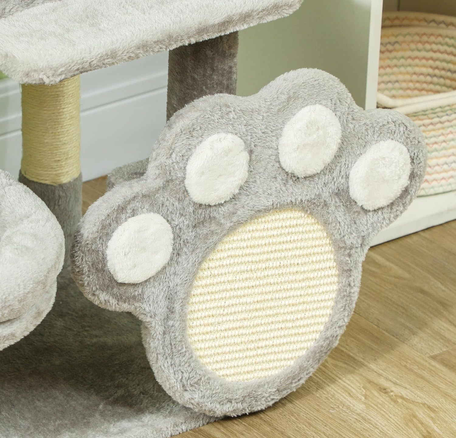 CARLA HOME Large Cat Tree Tower for Indoor Cats with Plush Perch, Cat Condo, Natural Sisal Scratching Posts, Hanging Ball & Paw Scratcher