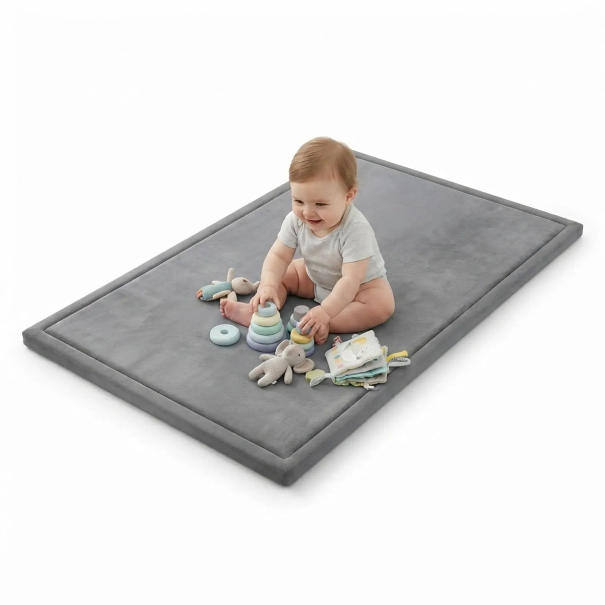 CARLA HOME Baby Play Mat 150x200cm, Thick Foam Crawling Mat, Infants, Grey