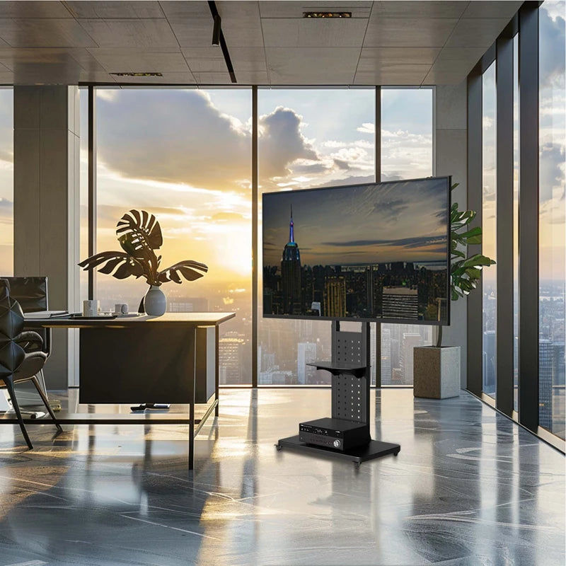 Heavy Duty Mobile TV Stand with Wheels