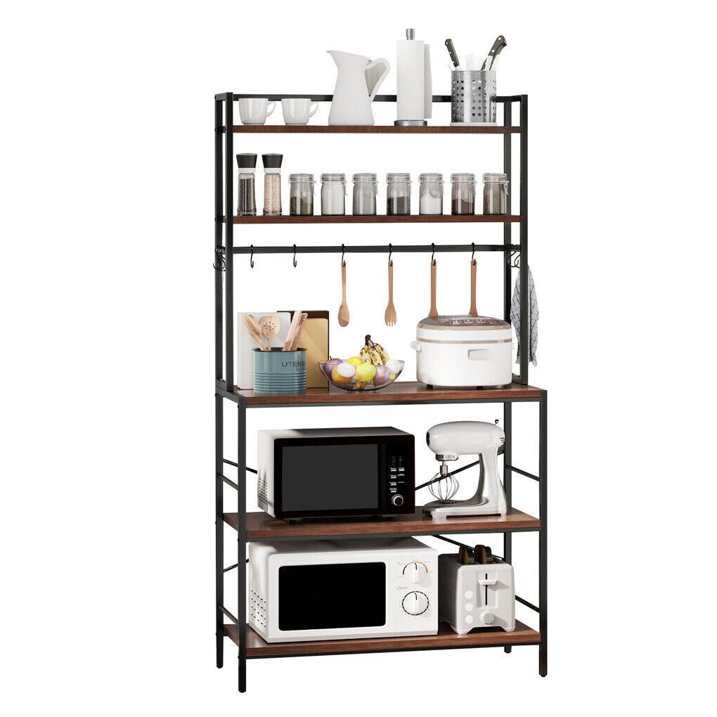 5-Tier Baker's Rack Microwave Stand Storage Shelf 84.5cm