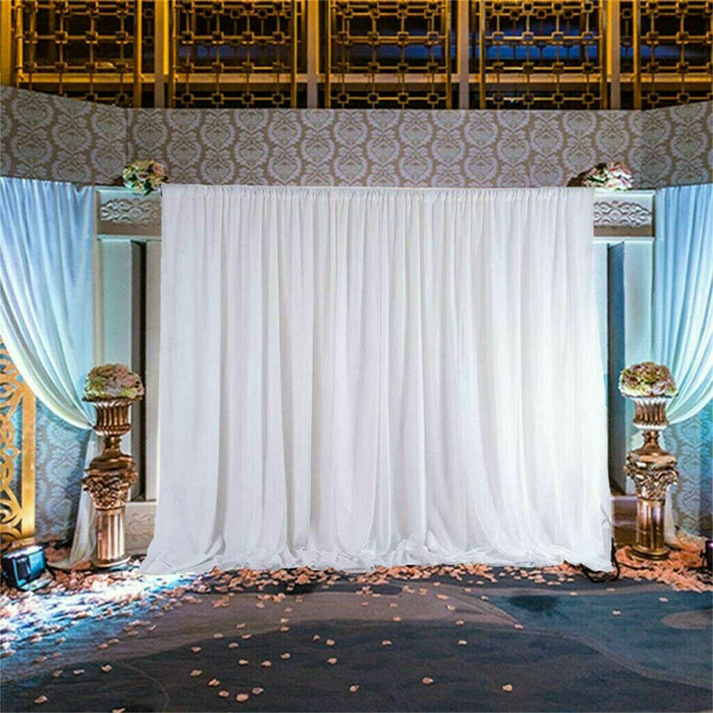 3x3m White Stage Curtain Backdrop