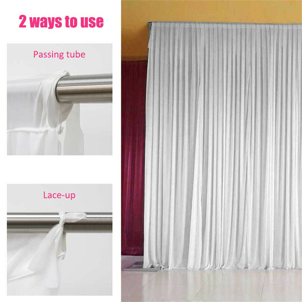 3x3m White Stage Curtain Backdrop