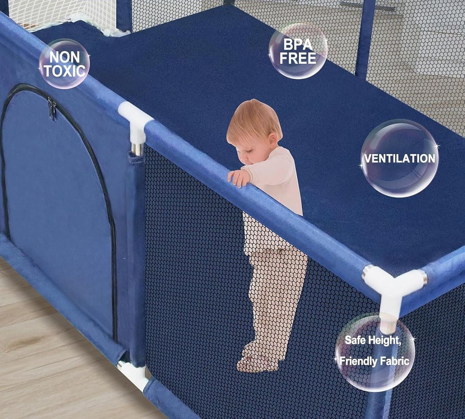 Baby Playpen Safety Gate Dark Blue