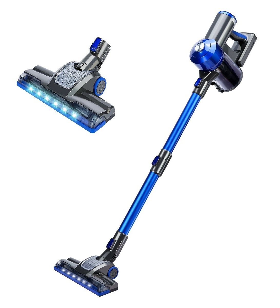 Enigma V8 22.2v Cordless Stick Vacuum Cleaner Blue + Toolkit