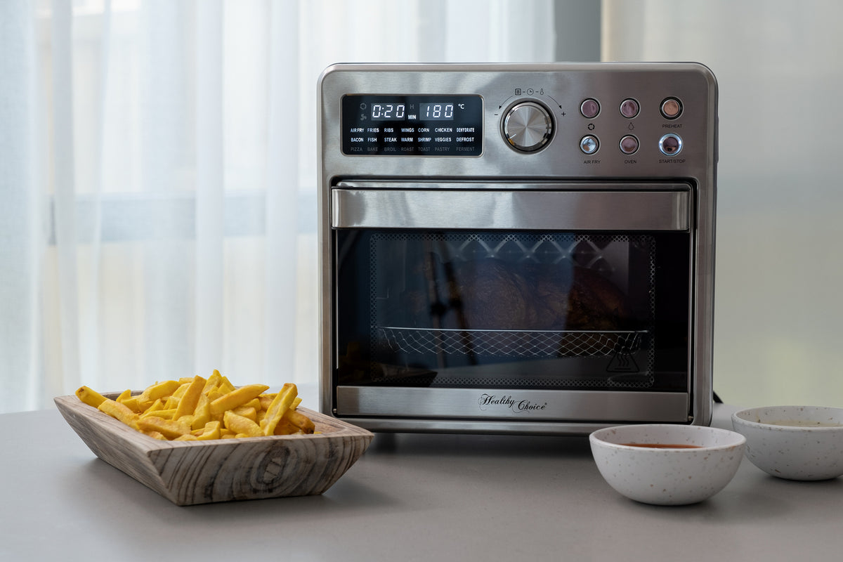 16L Stainless Steel Air Fryer Convection Oven with Dual-Heating