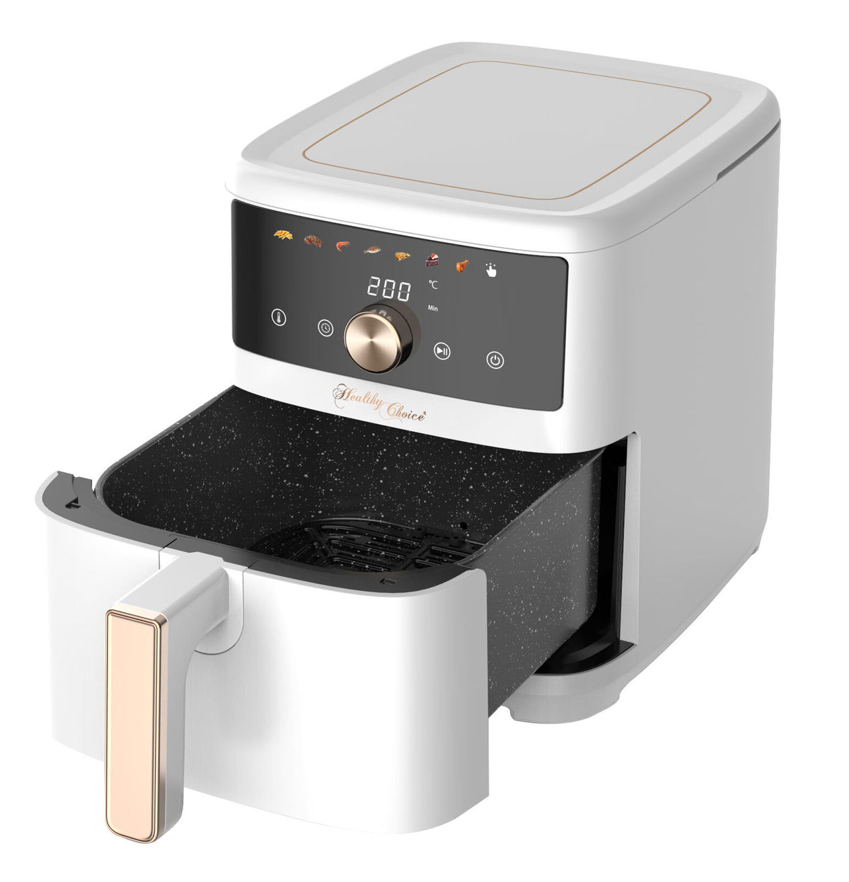 7L Digital Air Fryer, Intuitive Touch Control with Pizza/Baking Pan, and Accessories