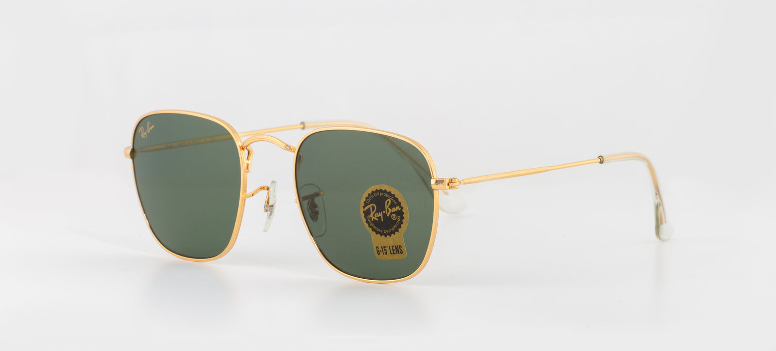 Frank Vintage Frame Square Sunglasses (Gold/Green)
