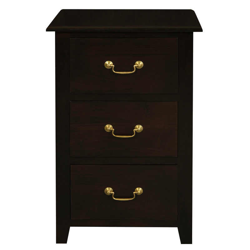 Tasmania 3 Drawer Lamp Table (Chocolate)