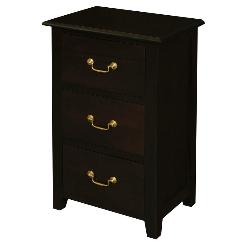 Tasmania 3 Drawer Lamp Table (Chocolate)