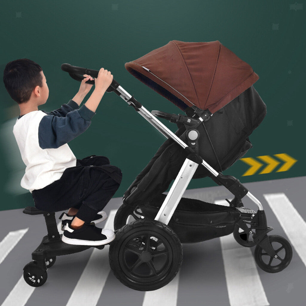 Baby Jogger Glider Board 2 in 1 Kid Stroller Board with Dismountable Seat AU black wheel