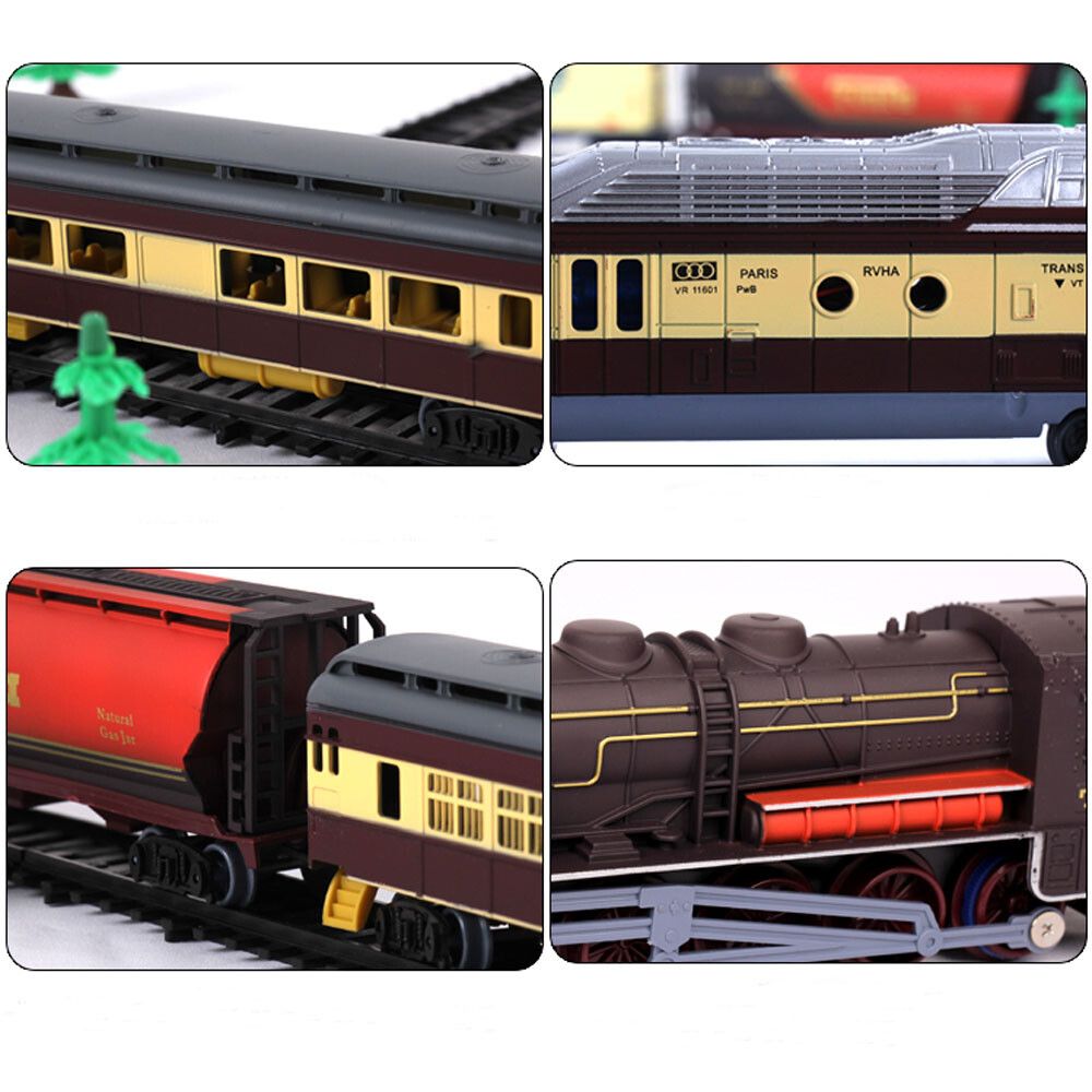 Electric Large Classic Train Set Rail Track Carriages Kids Vehicle Toy Gift