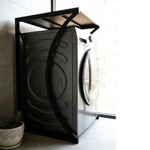 ORIGINAL Dryer Stand Maxi: Portable Dryer Rack Heavy Duty Steel Capacity Black for Washer/Dryer/Mini Fridge