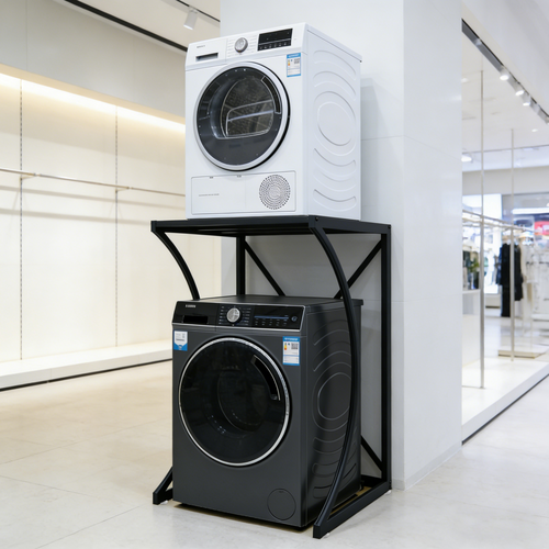 ORIGINAL Dryer Stand Maxi: Portable Dryer Rack Heavy Duty Steel Capacity Black for Washer/Dryer/Mini Fridge