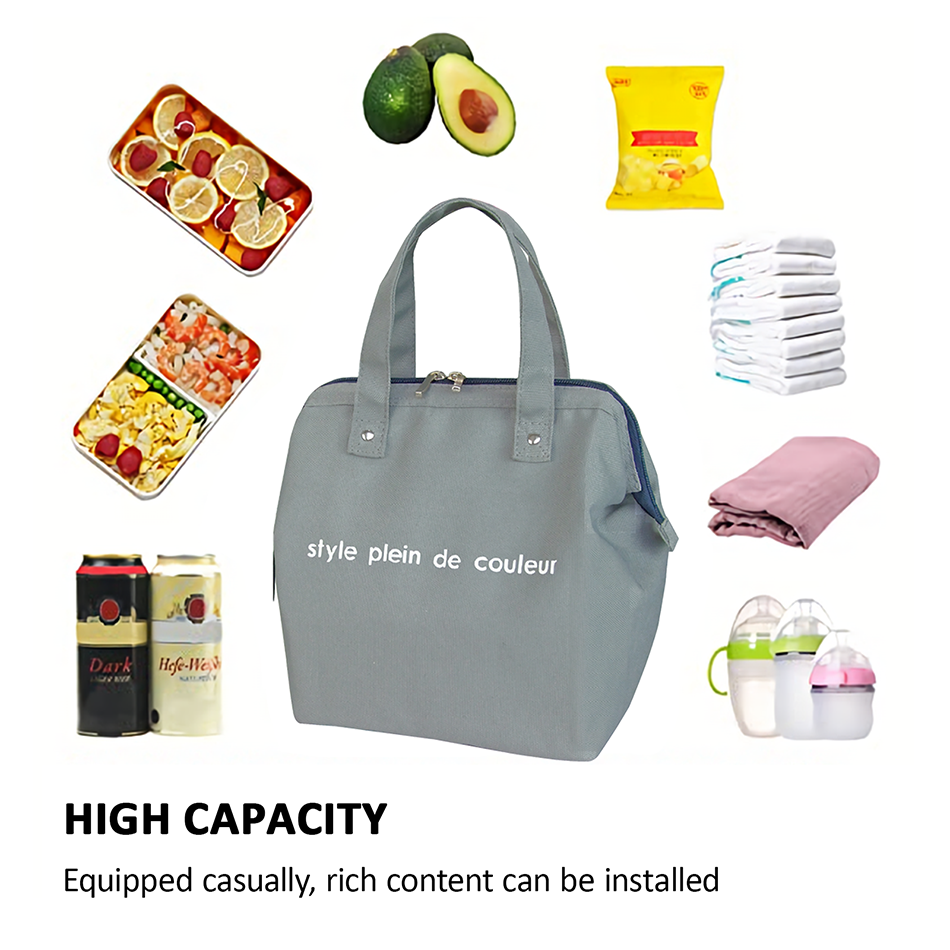 Insulated Thermal Cooler Lunch Bag Portable Picnic Storage Bag Pouch 22*14*25cm