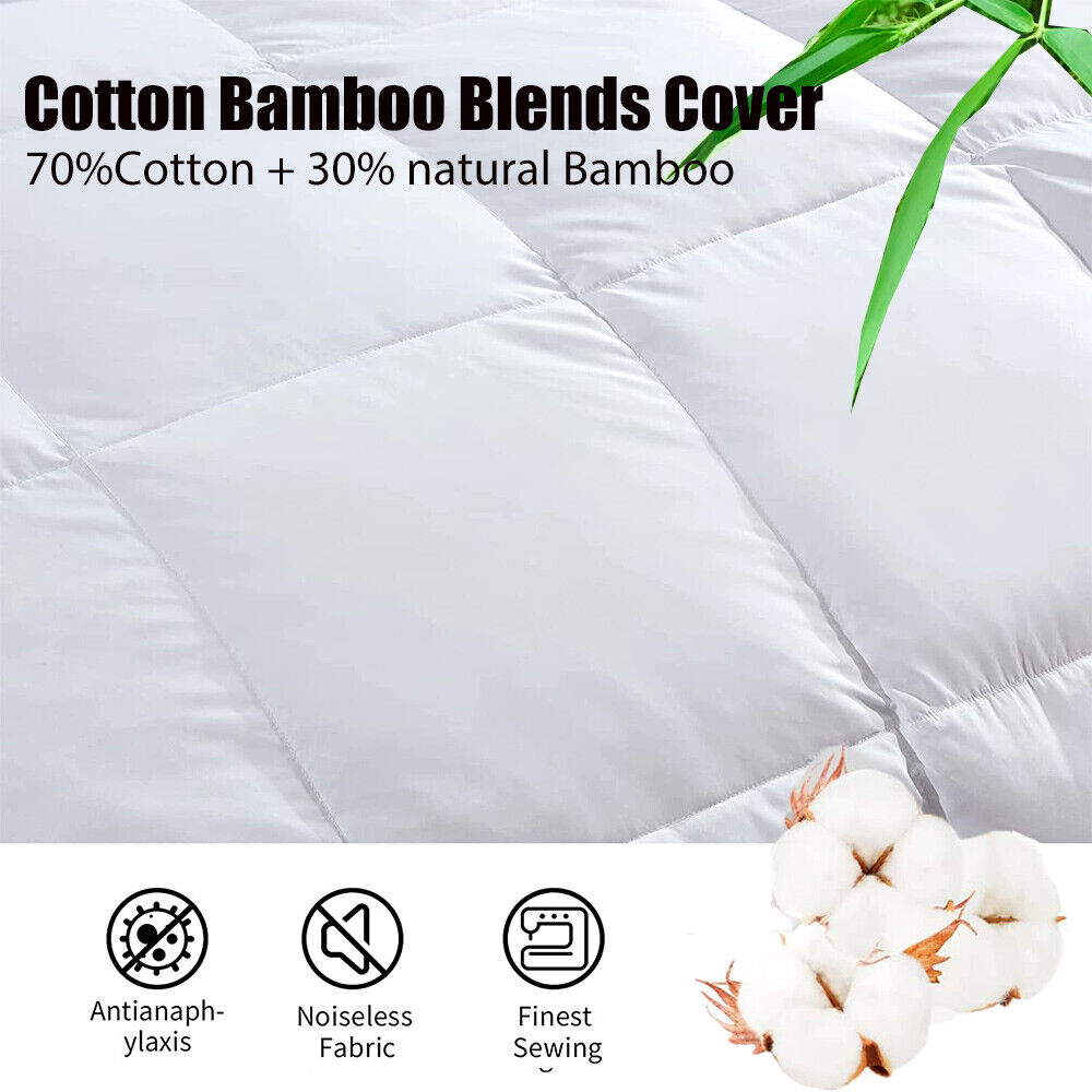 Goose Feather Down Quilt 500 GSM Duvet Doonas Queen:210x210cm