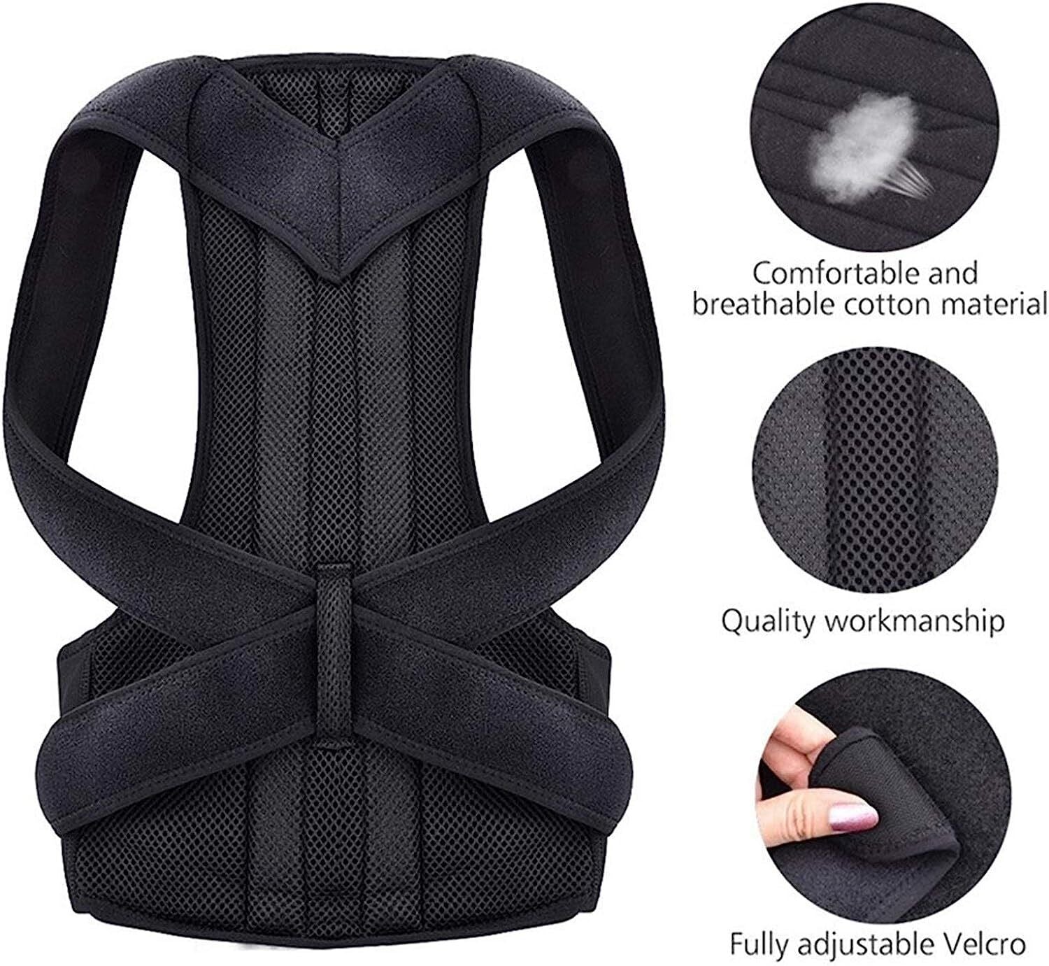 Posture Corrector Lumbar Brace Pain Relief Full Back Support Shoulder Brace Belt