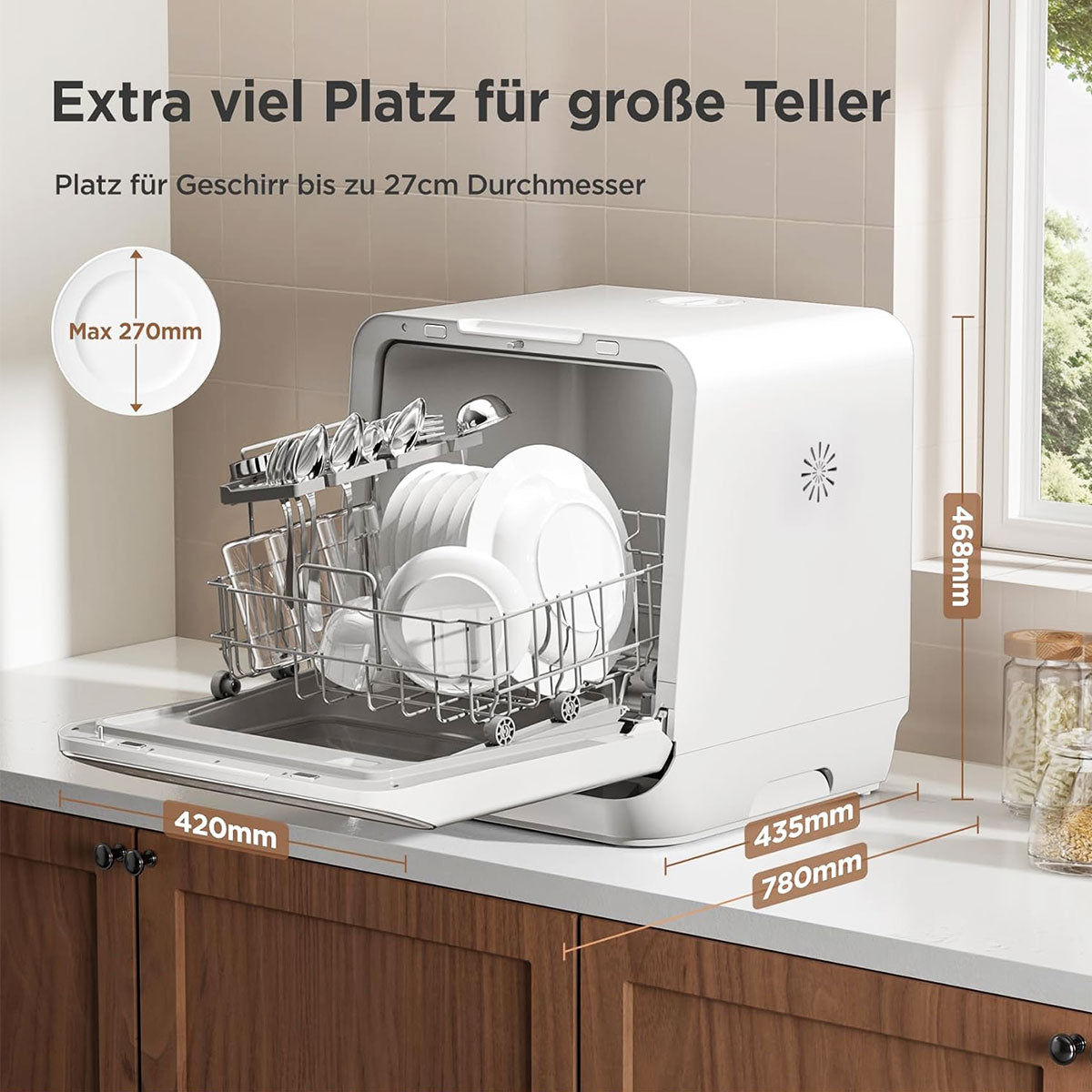 Midea 3rd Generation  Bench Top Mini Dishwasher