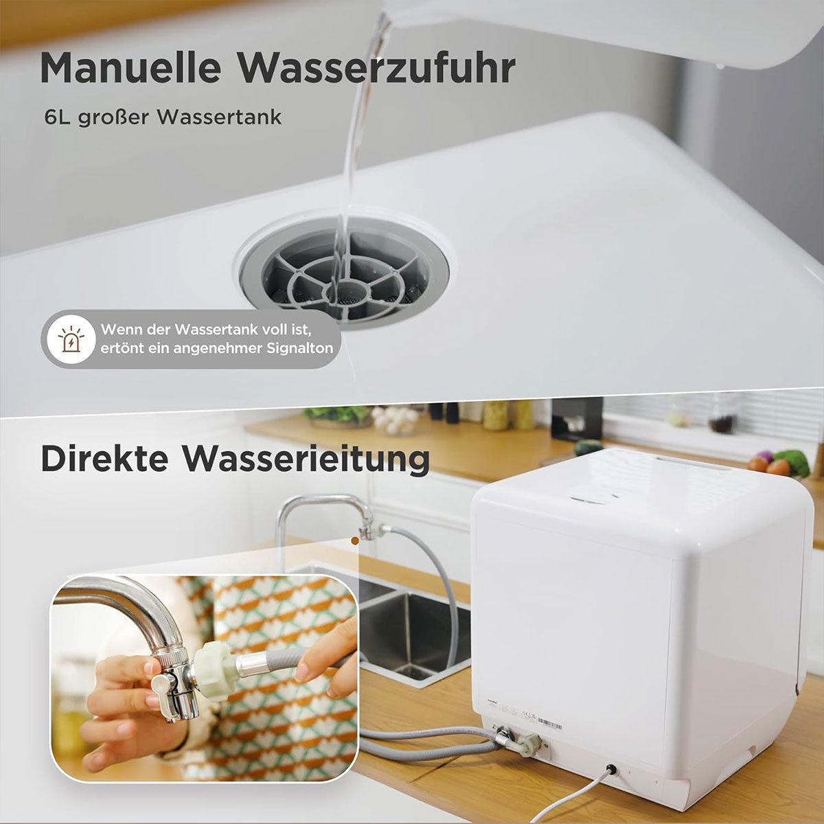 Midea 3rd Generation  Bench Top Mini Dishwasher