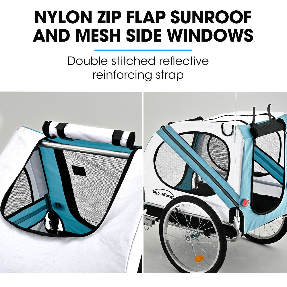TAG-ALONG Pet & Cargo Bike Trailer, Bicycle Pet & Cargo Trailer, Cargo Carrier, Blue