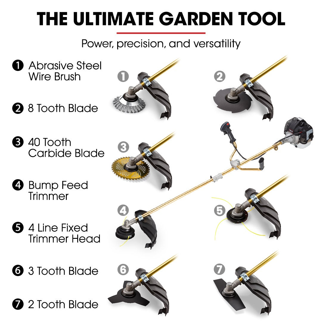 Baumr-AG 65CC Brushcutter Whipper Snipper Trimmer Brush Cutter Multi Pole Tool