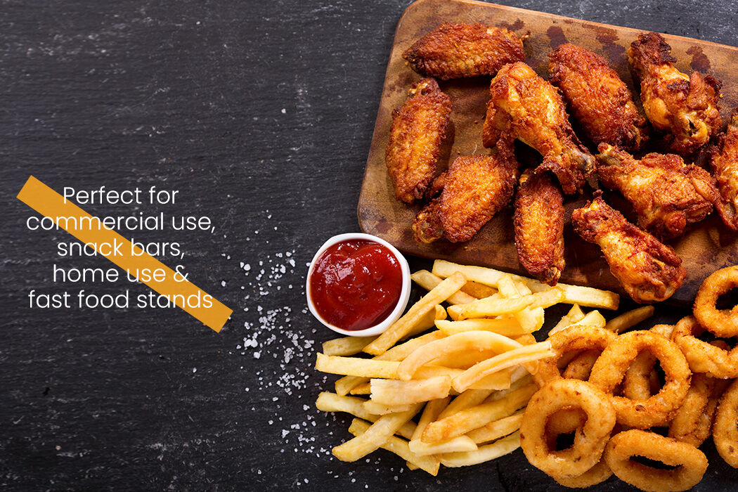 EuroChef Commercial Electric Deep Fryer Twin Frying Basket Chip Cooker Fry