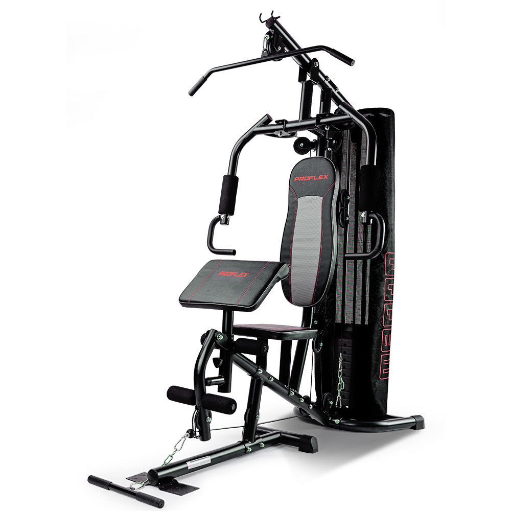 PROFLEX Multi-Station Home Gym Set with 98lbs Weight Plates- M8000