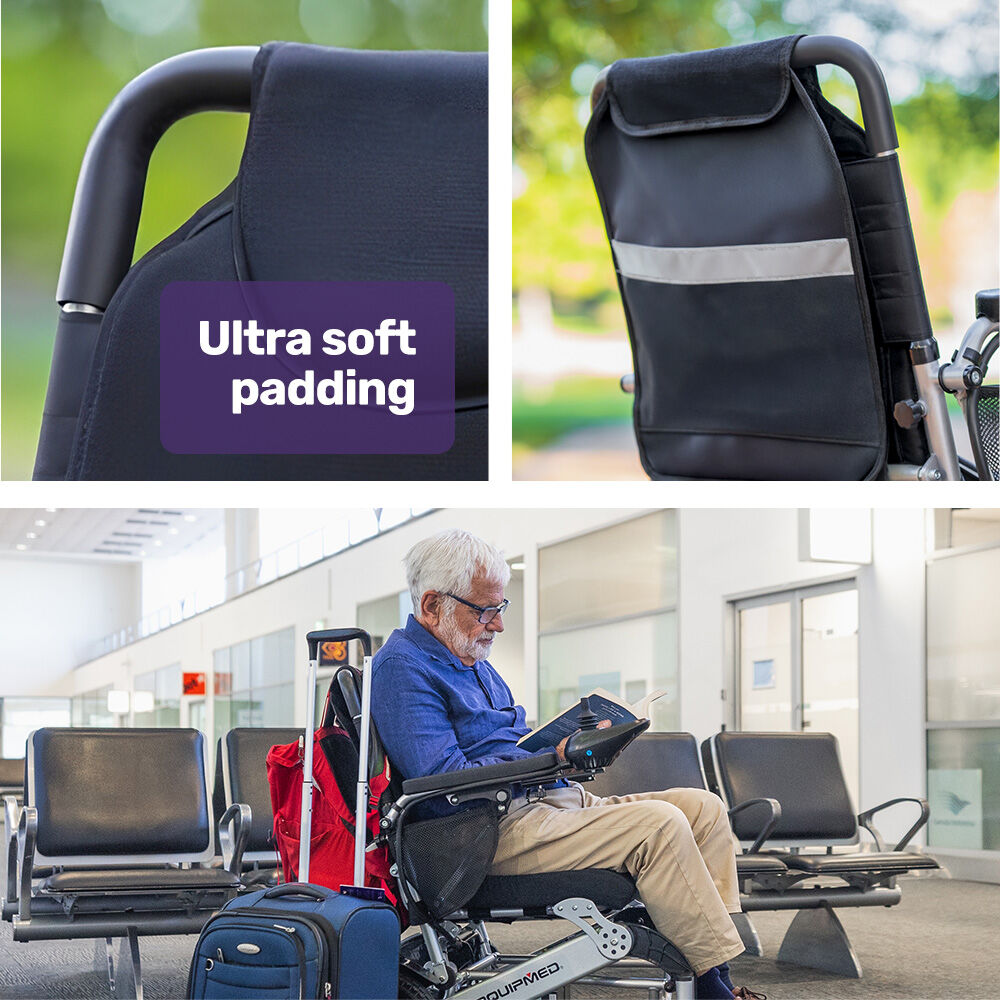 EQUIPMED Electric Folding Wheelchair, Folding, Motorised, 2x250W, Long Range, Power Mobility Scooter Lightweight