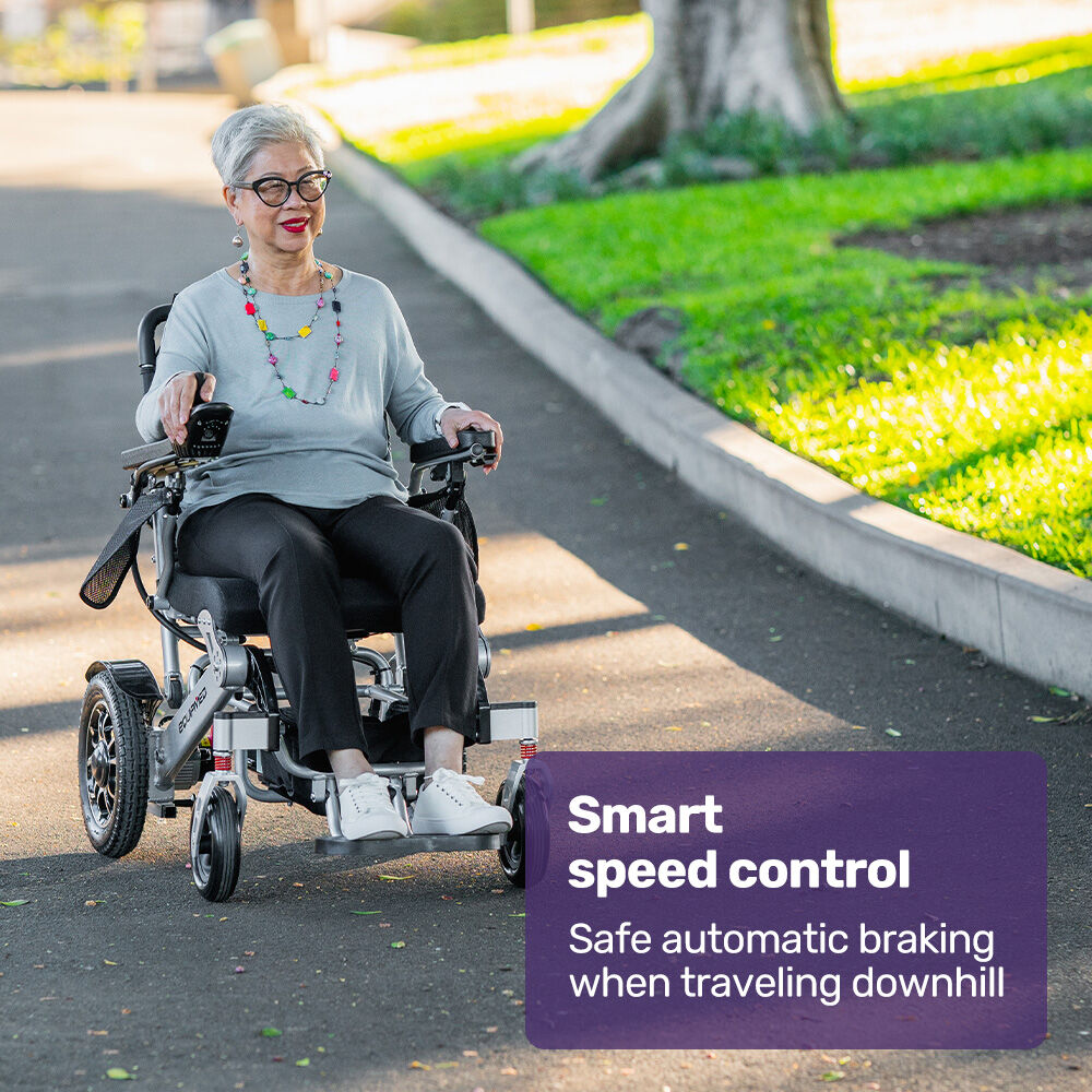 EQUIPMED Electric Folding Wheelchair, Folding, Motorised, 2x250W, Long Range, Power Mobility Scooter Lightweight